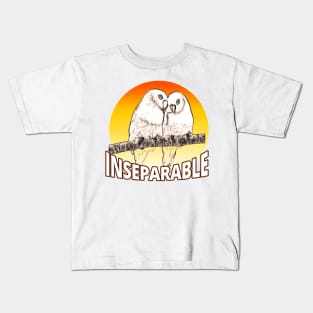 Inseparable Love Birds - Couples and Lovers Kids T-Shirt